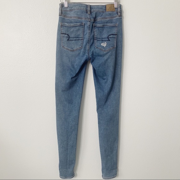 American Eagle Next Level Stretch Hi-Rise Distressed Jegging - Picture 2 of 5